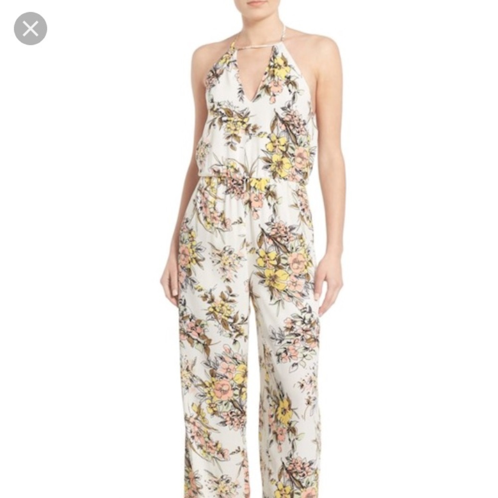 Leith floral pant romper